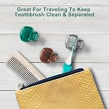 Mspan Toothbrush Protector Travel Cover 4 Pack Clip Case BPA Free view 6