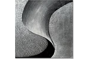 Slyart Large Abstract Canvas Wall Art 36x36 Inches Contemporary Textured Wall Art Black and Grey Artwork Wall Paintings for Home Decorations