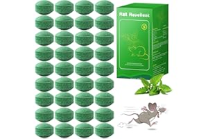 TRIHOOD 48 Pack Mice Repellent - Peppermint Oil Rat Repellent Balls for Indoor House Garage Car Engine, Mouse Deterrent for Roaches, Ant, Bugs, Spider, Keep Mice Out Safe for Humans & Pets