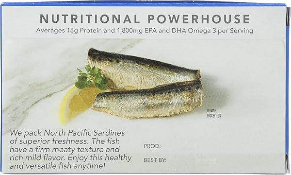 WILD PLANET WILD SARDINES IN WATER, NO SALT ADDED, TINNED FISH, SUSTAINABLY WILD-CAUGHT, NON-GMO, KOSHER, GLUTEN FREE, KETO AND PALEO, 4.4 OUNCE, SINGLE UNIT, PACKAGING MAY VARY