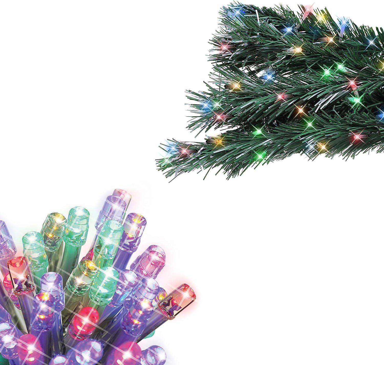 The Christmas Workshop 77490 200 Multi-Coloured LED Chaser Christmas Lights / Indoor or Outdoor Fairy Lights / 13.9 Metres / 8 Light Modes / Great for Christmas Weddings & Gardens B000WVCZ6E - Image 4