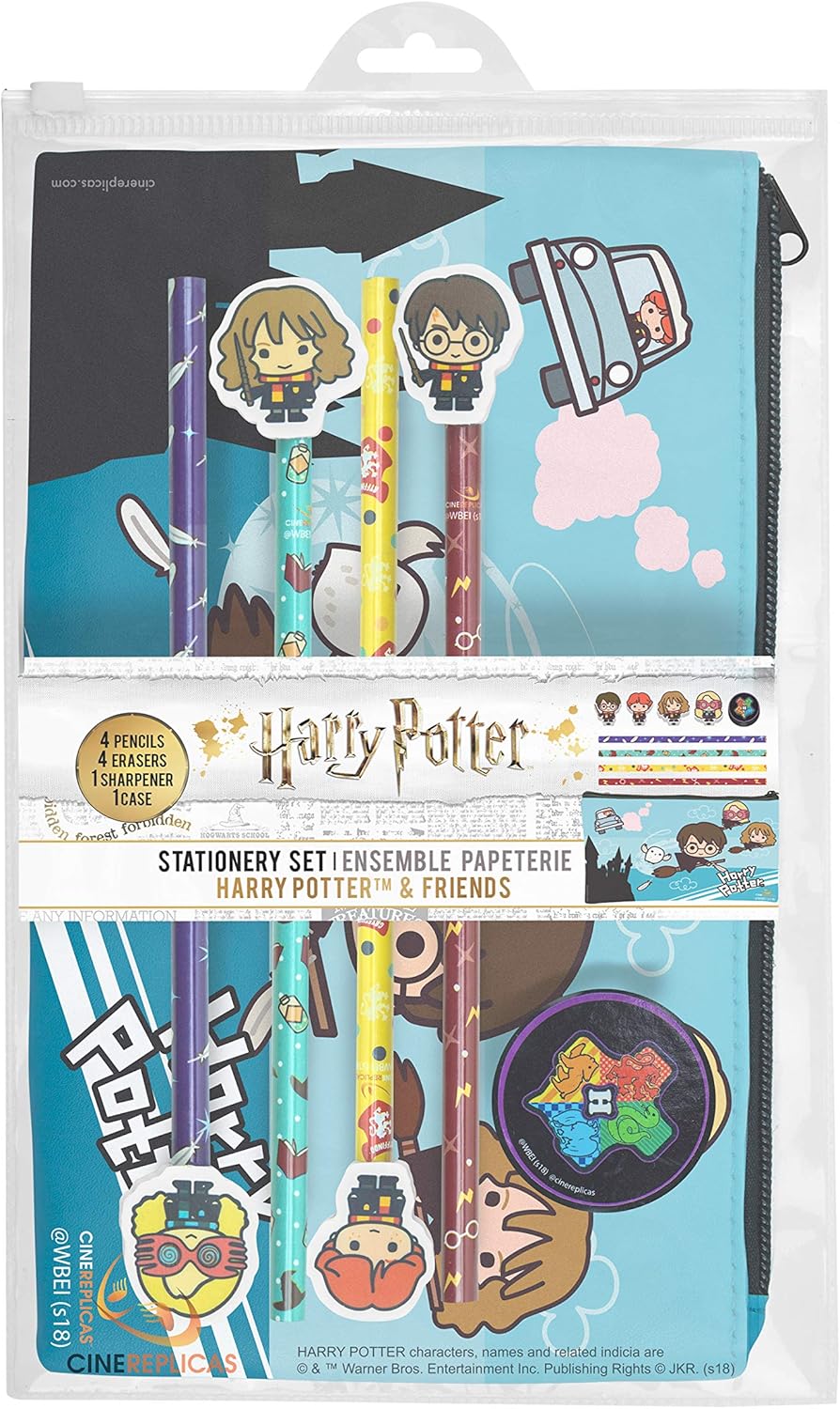 Cinereplicas - Harry Potter - Stationery Set - Officially Licensed - Kawaii Characters, Colour