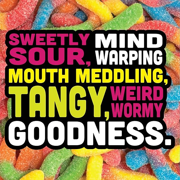 TROLLI SOUR BRITE CRAWLERS, CANDY, CHERRY-LEMON, STRAWBERRY-GRAPE & ORANGE-LIME, SWEET AND SOUR, GUMMY WORMS, 28.8 OZ