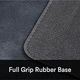 Wolvende Premium Distressed Faux Vegan Leather Desk Mat 40x90cm Black view 3