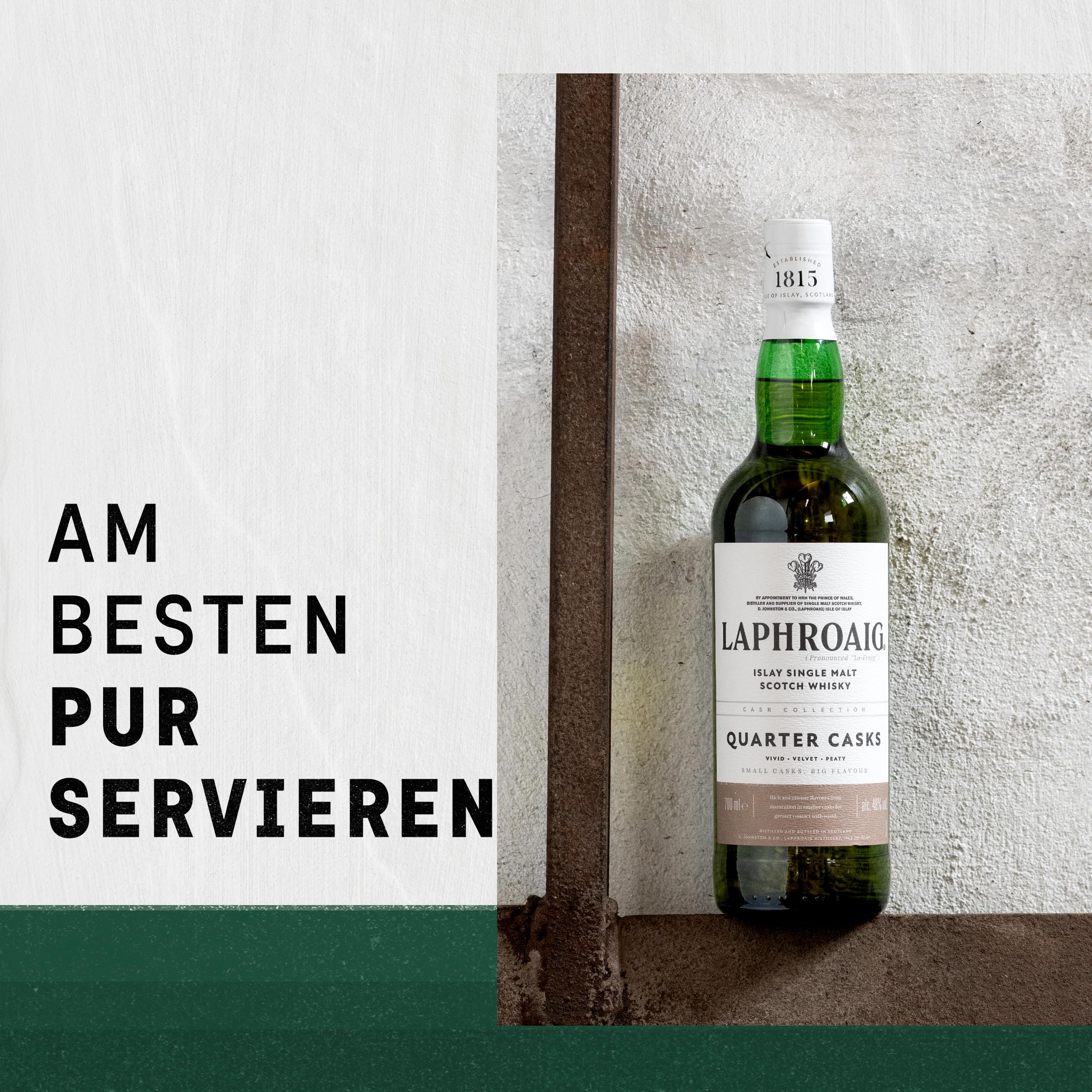 Laphroaig Quarter Cask | Islay Single Malt Scotch Whisky | mit Geschenkverpackung | in Quarter Casks gereift | 48% Vol | 700ml Einzelflasche 6