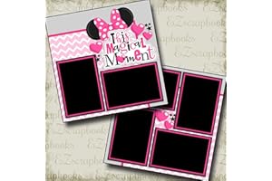 EZSCRAPBOOKS QUICK PAGES This Magical Moment Pink - Premade Scrapbook Pages - EZ Layout 2234