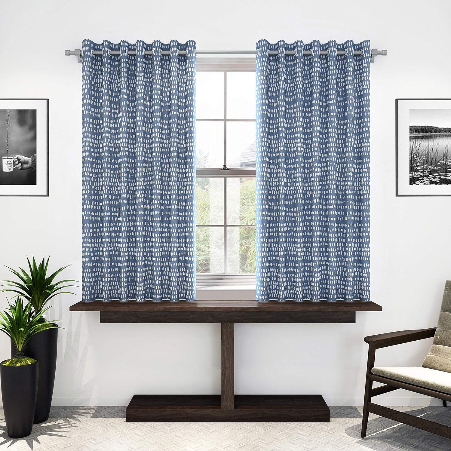 Buy Divine Casa Expression Polka Dot Window Curtains For Living