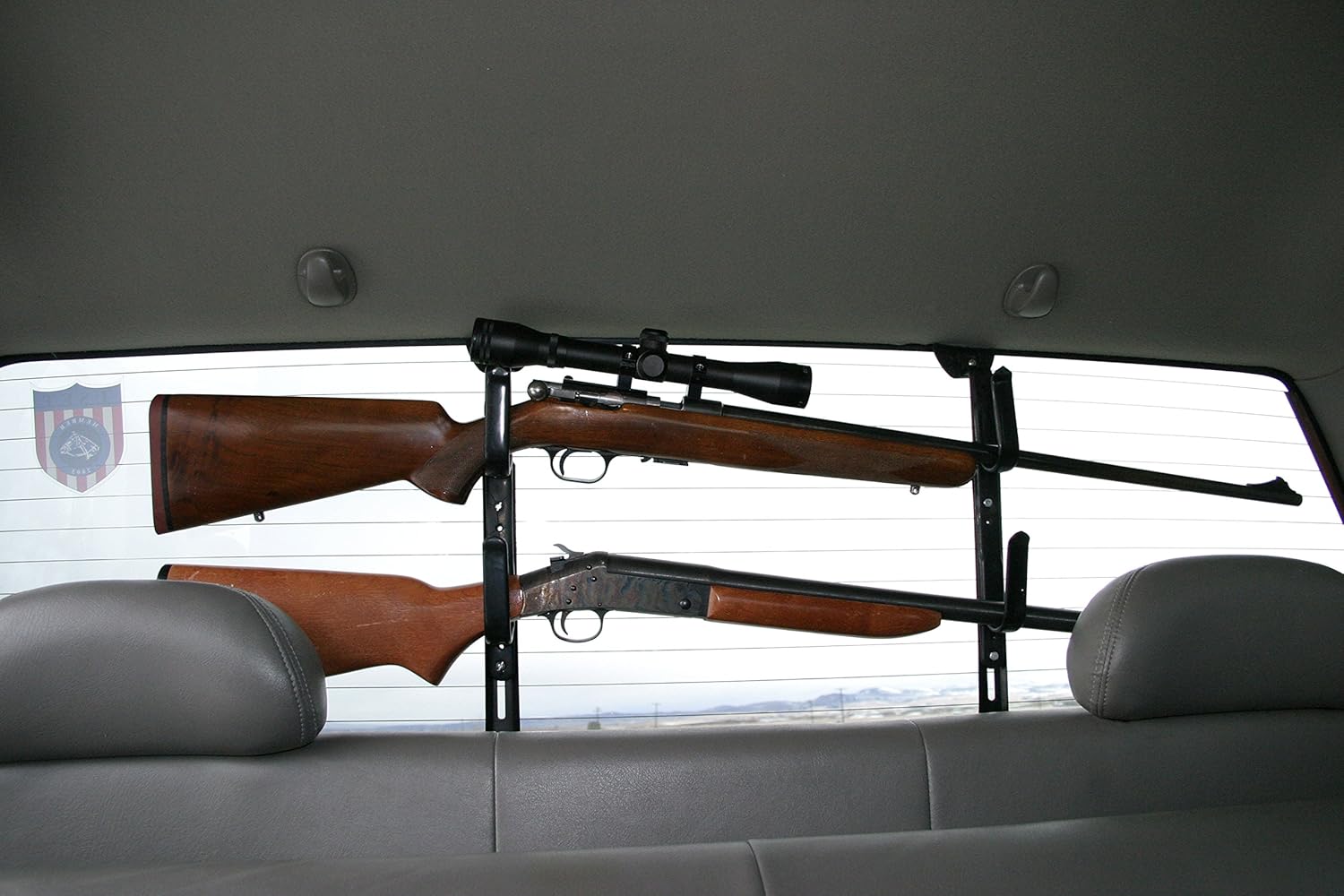 Allen Two Gun Rack, Black Metal, 9" to 14" (18500): Sports & Outdoors