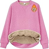 MAGCOMSEN Women's Sherpa Lined Sweatshirts Winter Warm Fleece Crewneck Pullover Thick Sweater Long Sleeve Tops Clothes