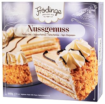 Frödinge - Nussgenuss Torte Sahne Torte mit Nüssen Schweden TK - 660g