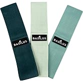 Basilus 3-Pack Fabric Resistance Bands for Legs &amp; Glutes &ndash; Exercise Bands for Workout, Strength Training, Yoga, Pilates &amp; Fitness