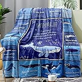 Zevrez Whale Blanket, Super Soft Cozy Blue Throw Blankets with Whales Pattern Gifts for Girls Kids Toddler Women (Whale 4, 48"x60")