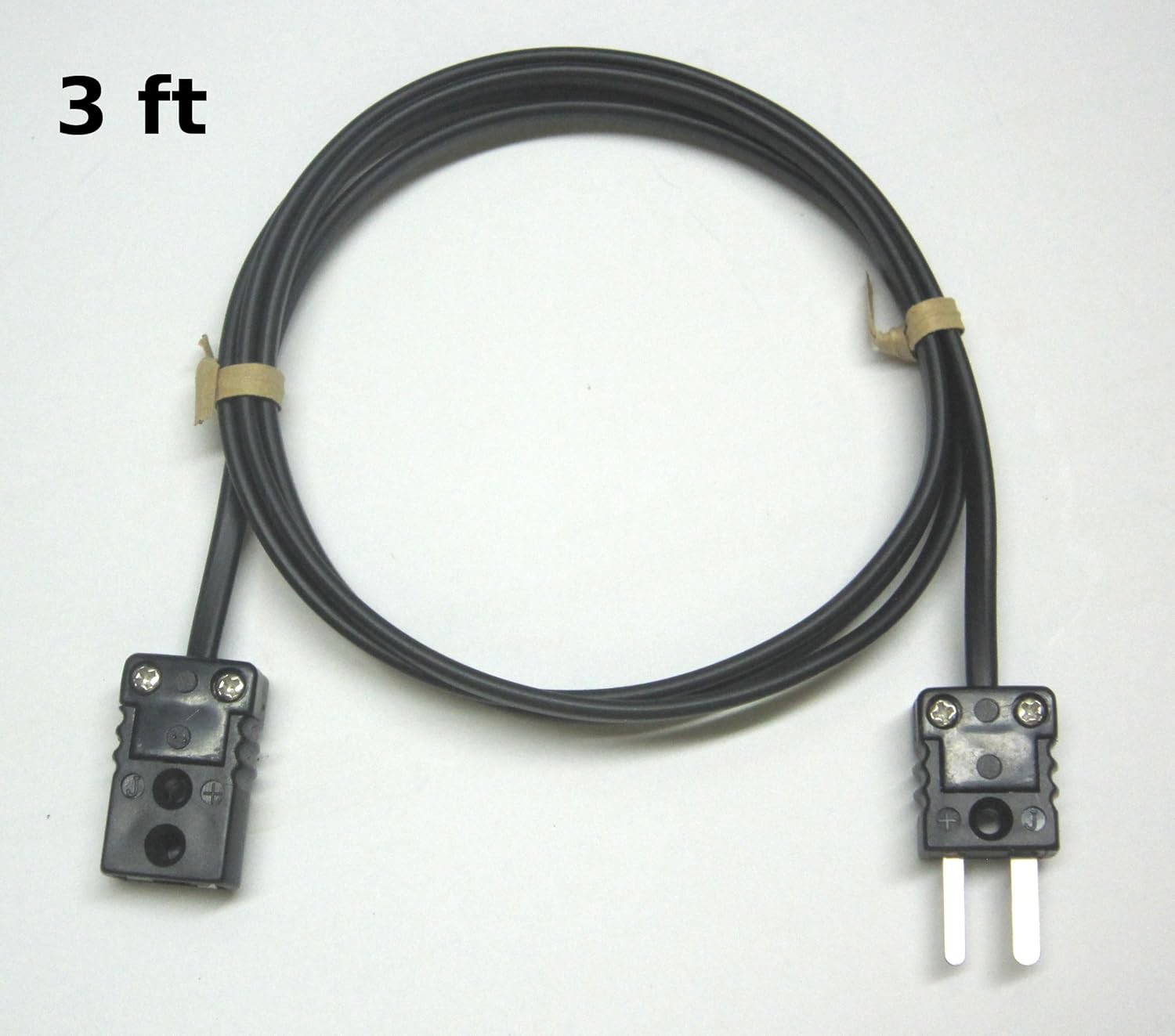 = 3 yard TType Thermocouple Extension Cable Wire with Miniature Mini Thermocouple Connectors 9