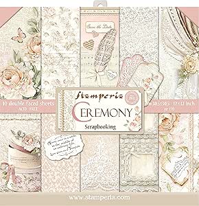 Stamperia Scrapbooking Pad 10 Sheets 30.5 X 30.5 (12×12) Backgrounds Christmas Greetings - View #8