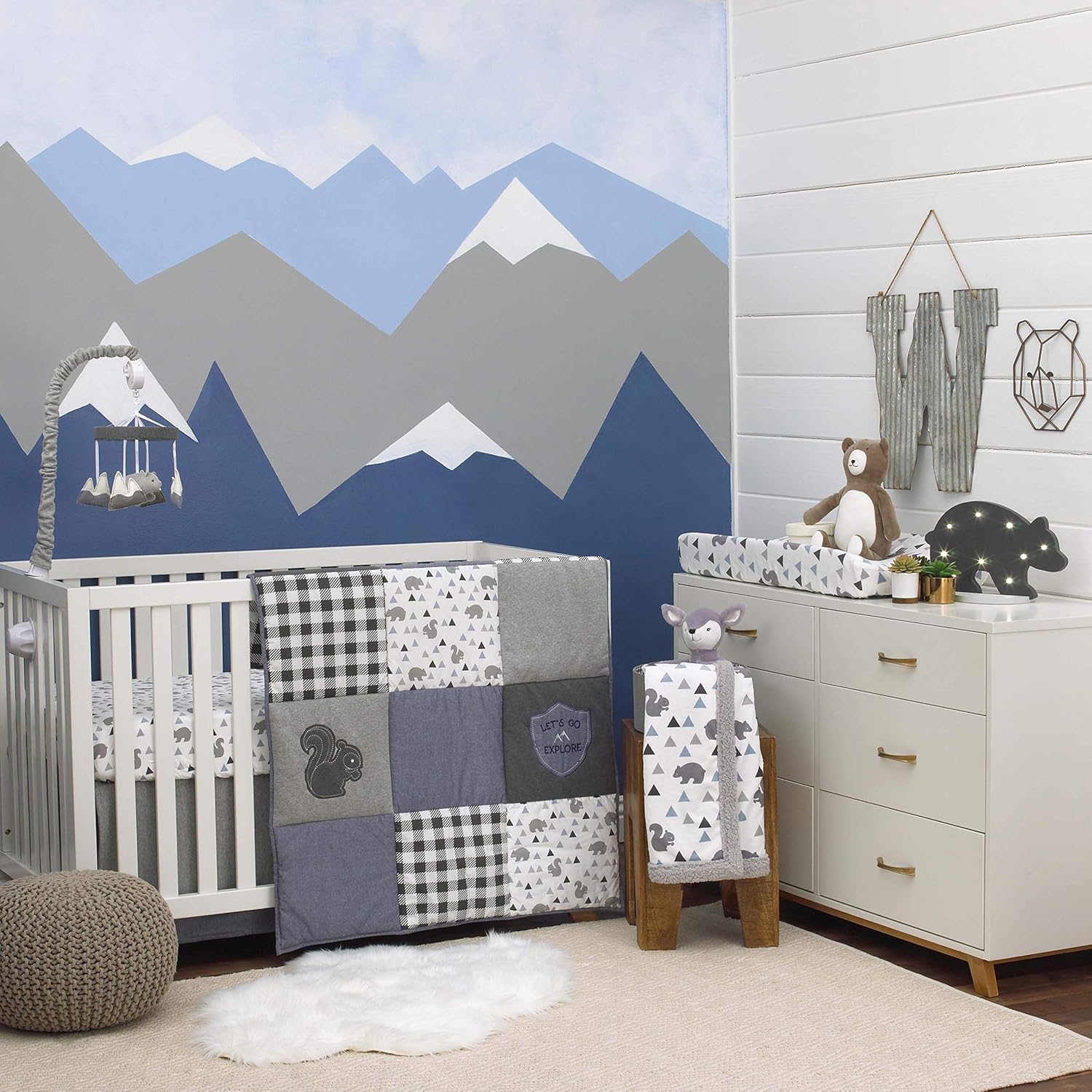 denim crib bedding
