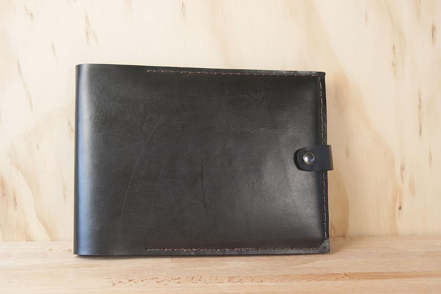Black Leather Guest Book Handmade