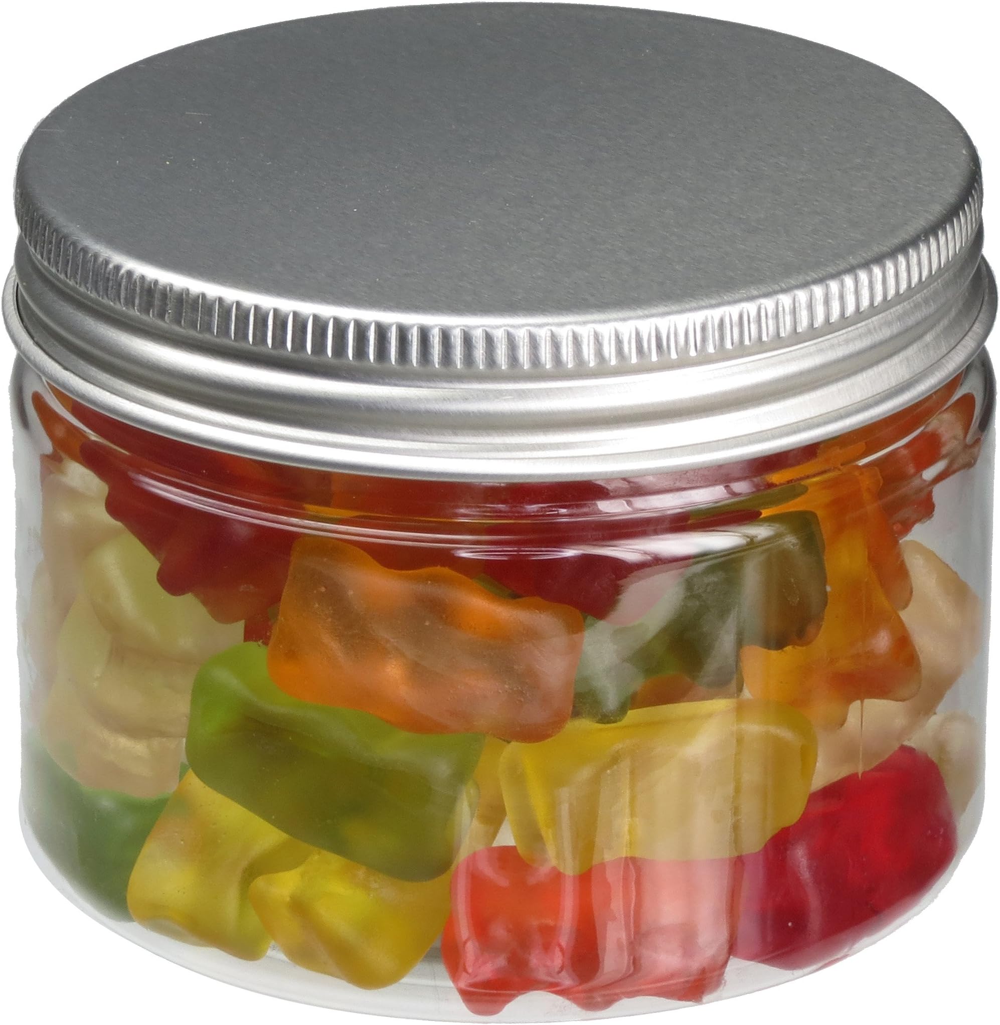 200 ml PET jar transparent, with aluminum lid, 10 pieces