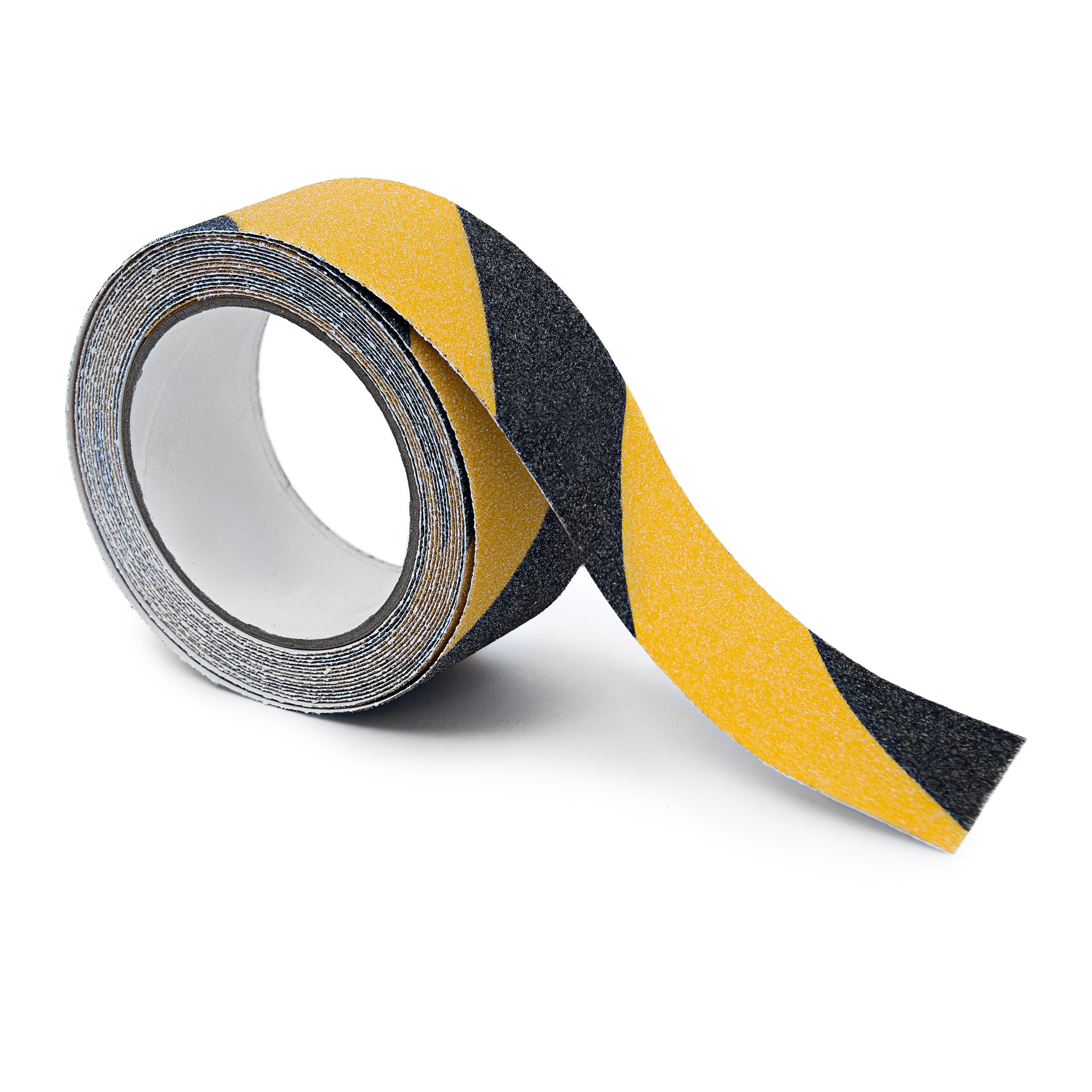 Relaxdays Anti-Slip Tape 5 m Grip Tape Anti Slip for Non-Slip Steps Traction, Indoor Outdoor Use, 50 mm, Black-Yellow