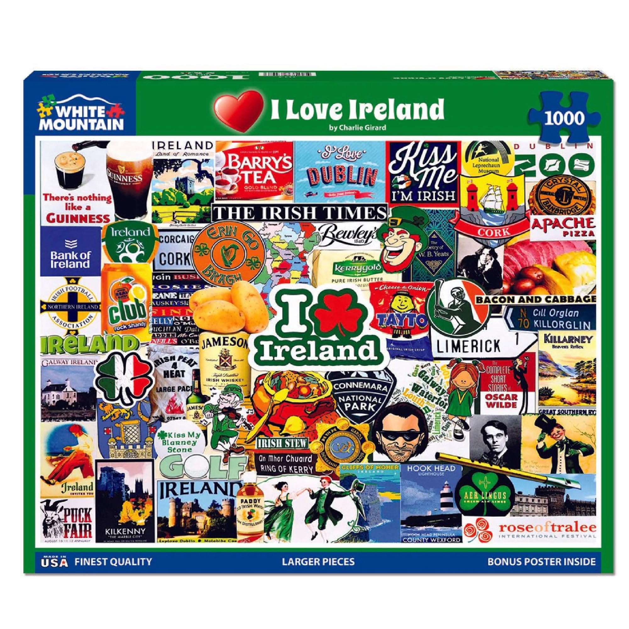 White Mountain - I Love Ireland, 1000 Piece Jigsaw Puzzle, Ireland Puzzle