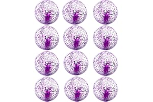 TURNMEON 12 Pack Inflatable Beach Balls Bulk 16" Glitters Pool Toys Balls for Pool, Beach, Summer Pool Party - Swimming Pool Game Water Beach Toys Kid Party Favor Halloween Decorations Blow Up Grape Beach Ball