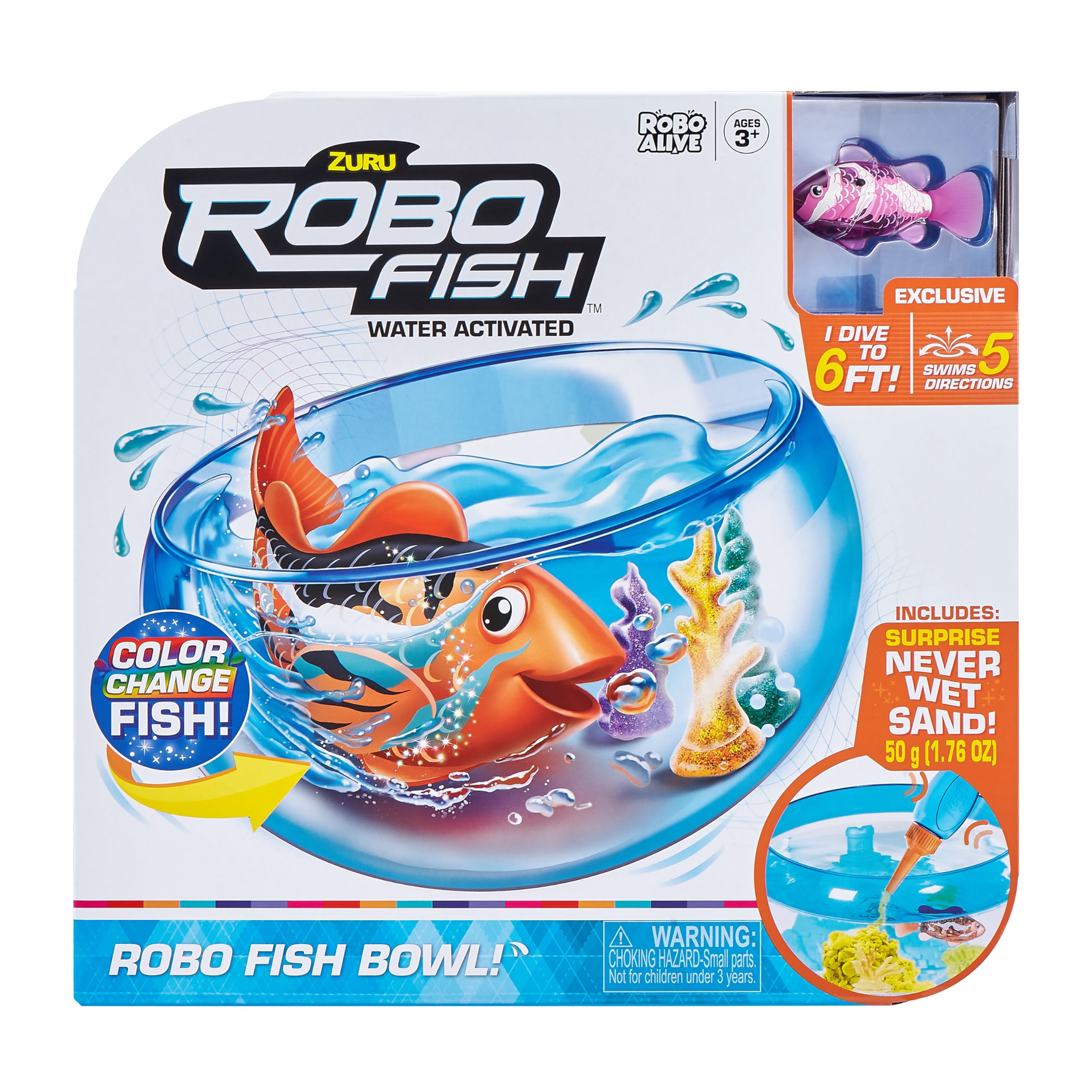 Robo Fish robotic swimming pets Fish Tank Playset by Zuru, bath toy