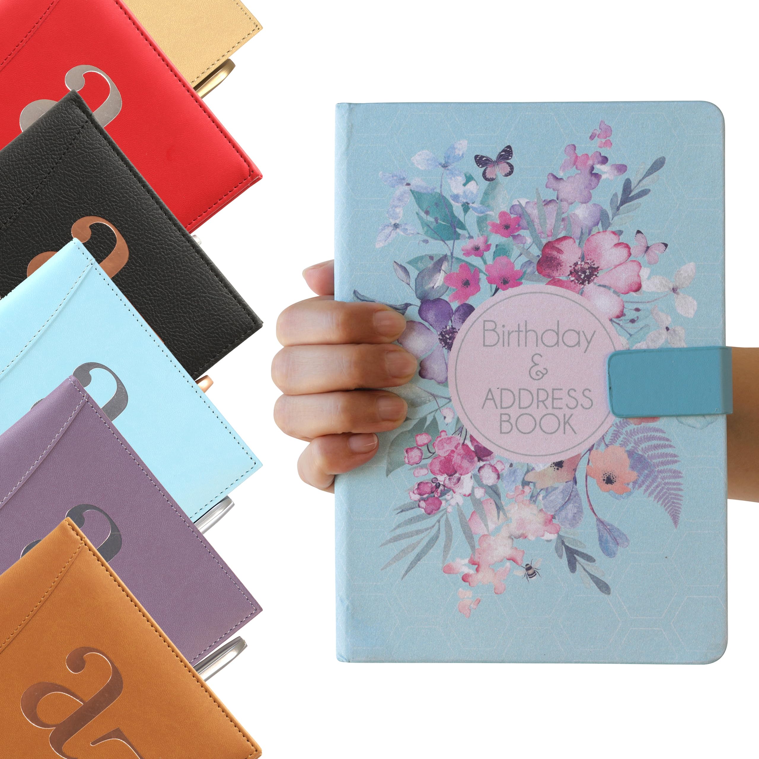 A to Z Telephone Address Book A-Z Index Hard Back Cover Address Book Home Office Work (Green Flower)