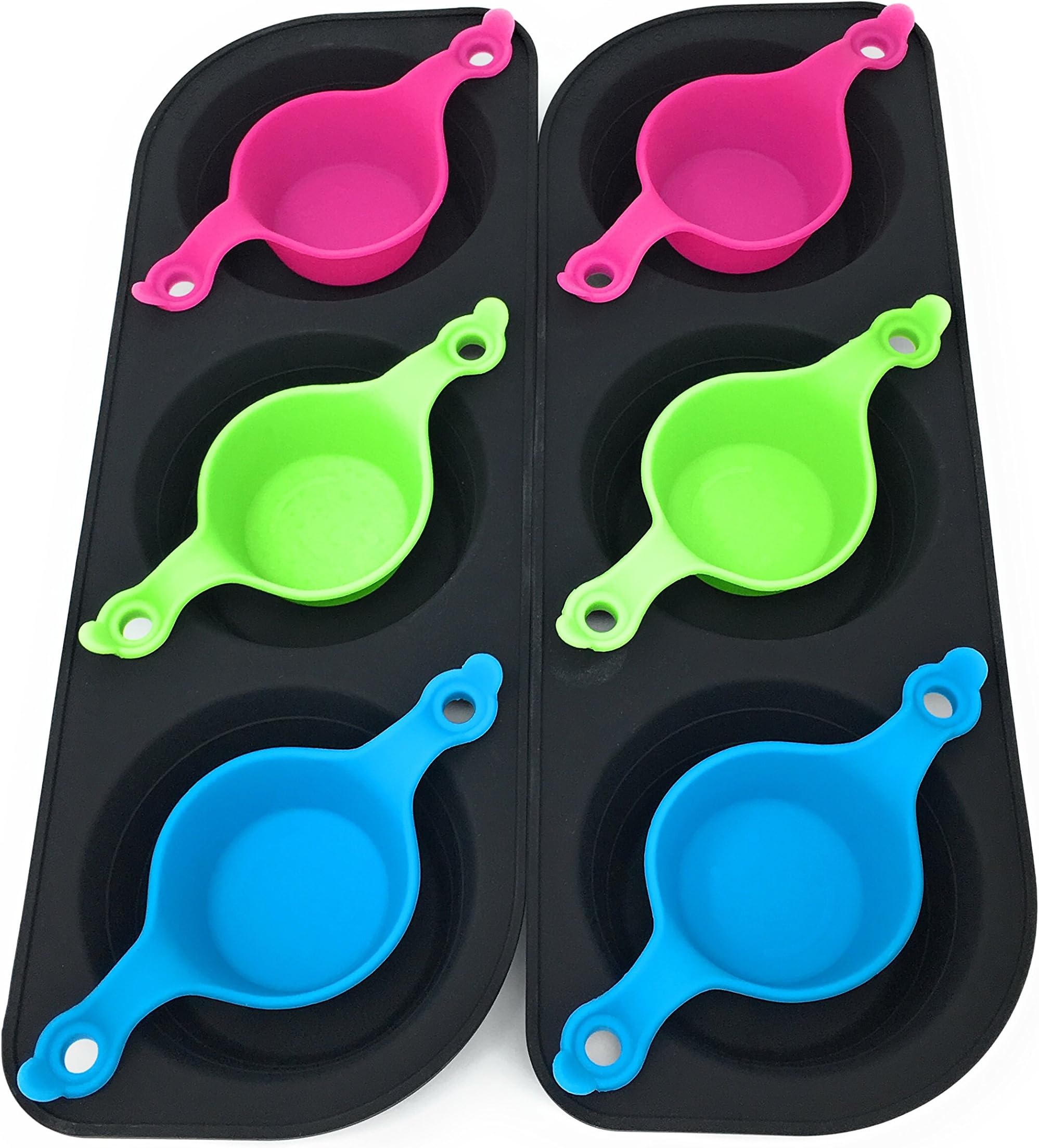 The Smart Baker Cuplettes - Silicone Muffin & Cupcake Baking Pan Set with Optional Filling Hole/Non – Stick/Dishwasher Safe (DELUXE)