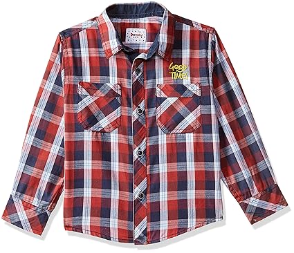 Baby Boys Checkered Regular Fit Shirt