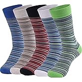 DRASEX Men's Dress Socks Funky Colorful Pattern Cotton Novelty Casual Crew Socks