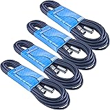 4 Pack 25 Foot Male to Female 3 Pin XLR Mic Microphone Cable