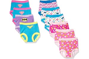 DC Comics Unisex Baby Toddler Potty Training Pants with Superman, Batman & Wonder Woman with Success Chart & Stickers