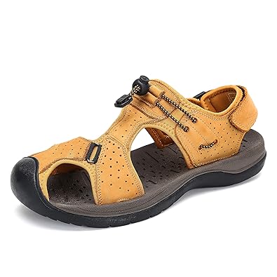 Sandalen Herren Klettverschluss Jungen Geschlossene Zehe Für Sommer Strand Outdoor Trekking Wandern Gr 38-45