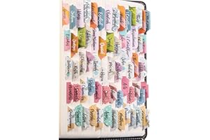DIVERSEBEE Laminated Bible Tabs (Large Print, Easy to Apply), Study Journaling Supplies, Index Book Tabs for Women, Accessories (Diverse)