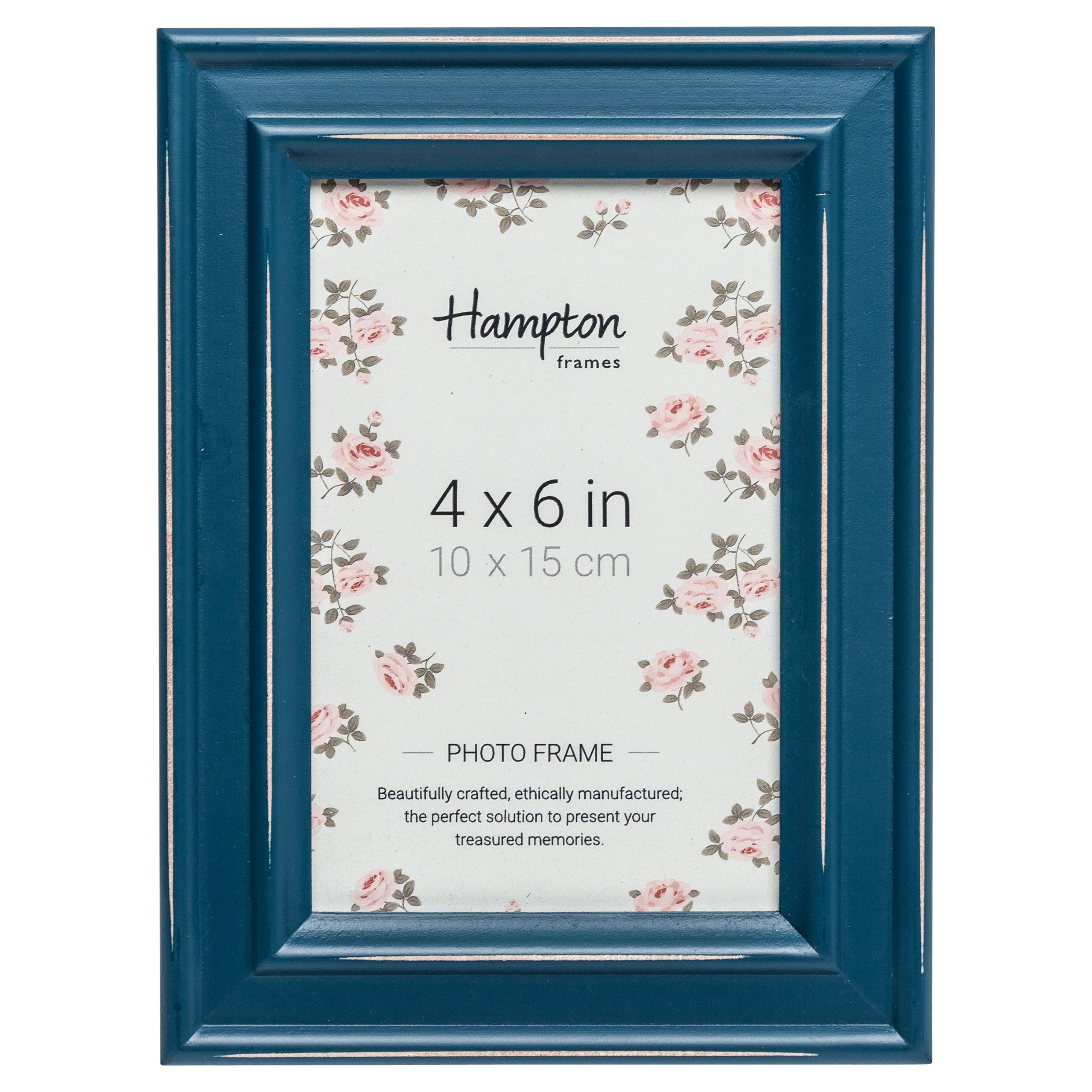 Hampton Frames PALOMA 4x6 (10x15cm) Teal Picture Photo Frame Glass PAL301946T