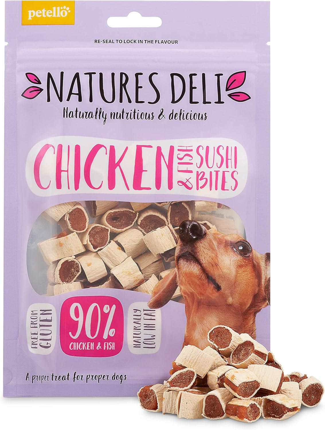 Natures Deli Chicken And Fish Sushi Bites High Protein, Natural