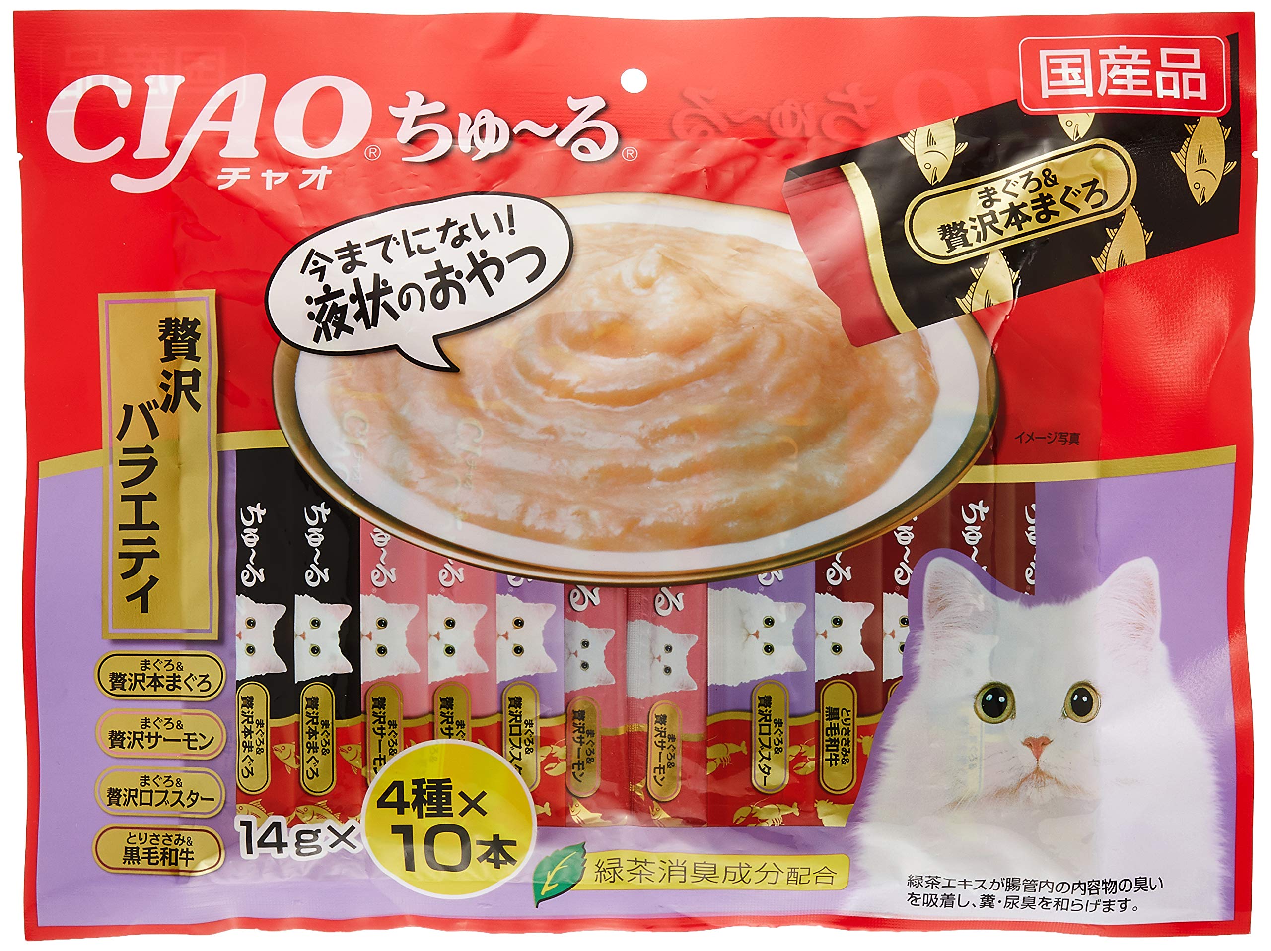 チャオ (CIAO) 猫用おやつ ちゅ~る 贅沢バラエティ 14g×40本入商品画像