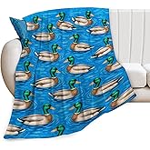 Mallard Duck Blanket Wild Ducks Hunting Throw Blanket Soft Warm Cozy Fleece Fuzzy Plush Hunter Animal Flannel Blankets Gifts for Girls Women Boys Kids Adults 40"X50"