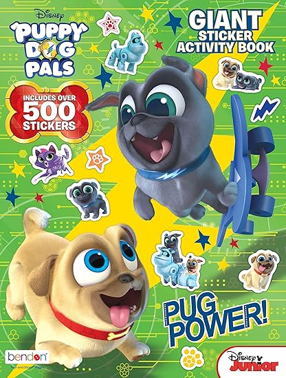 Amazon Com Puppy Dog Pals Bendon 42378 Giant Sticker Activity Book Toys Games