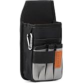 VIDAR TOOLS Small Tool Pouch with Belt Clip,Tool Belt Pouches,Electrician Tool Pouch.Mini Organizer Pocket Attachment for Tool Belt,5 Pockets and Heavy-Duty Metal Belt Clip Attachment.&hellip;
