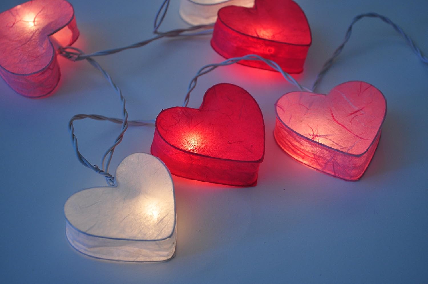 CHAINUPON Hearts String Fairy Lights Bedroom Home Decor Plug in Mains