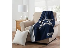 NORTHWEST ART MALL Northwest The Company NFL Polyester Sherpa Throw Blanket 50X60, Dallas Cowboys