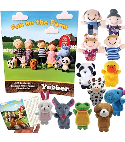 The Puppet Company – Lot De 6 Marionnettes à Doigts Animaux D’Afrique : Lion, Girafe, Éléphant, Zèbre Et Plus – Idéal Pour Histoires Et Jeux D’Éveil