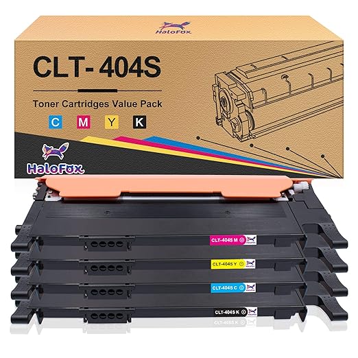HaloFox 4x Toner Druckerpatrone Mit Samsung Xpress CLT-P404C ( CLT-K404S CLT-C404S CLT-M404S CLT-Y404S ) SL-C430W SL-C480FN S