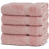 Chakir Turkish Linens | Hotel & Spa Quality 100% Cotton Premium Turkish Towels | Soft & Absorbent (4-Piece Washcloths, Pink)