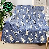 Dinosaur Blanket for Boys, Personalized Baby Blankets for Boys, Dinosaur Glow in The Dark Blanket for Kids, Toddler Blanket for Boys, Soft Fleece Blankets and Throw,Birthday 40"x 50"
