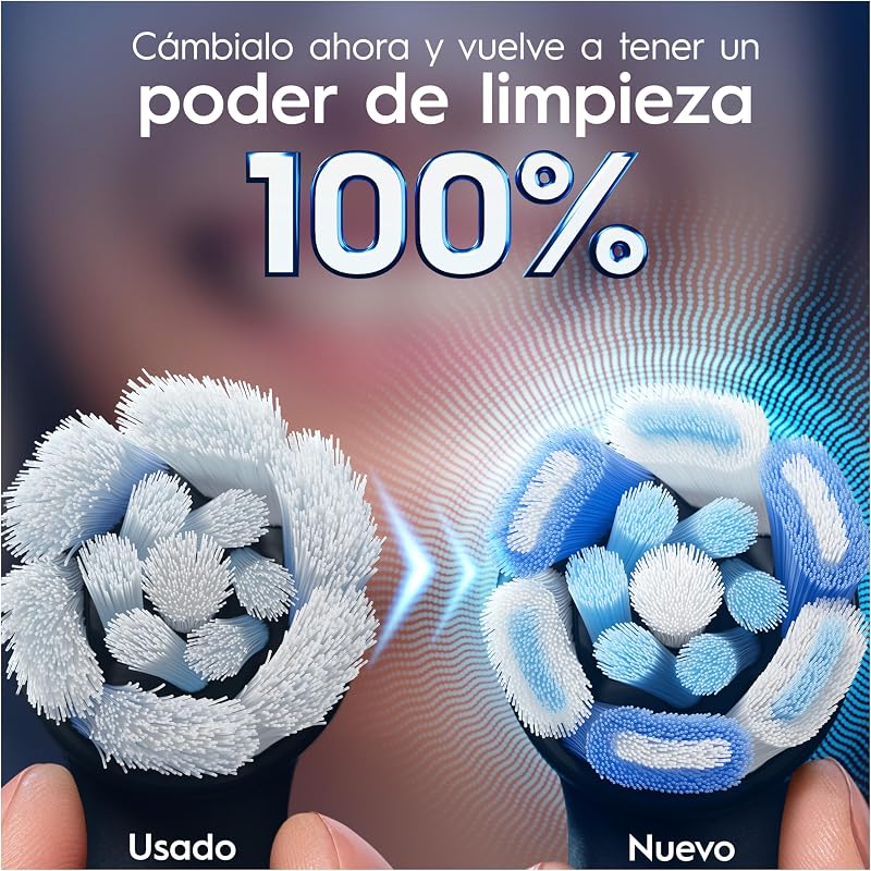 Recargas de escova de dentes elétrica oral-b io ultimate clean, pacote de 8 cabeças, preta - original (tamanho caixa postal)