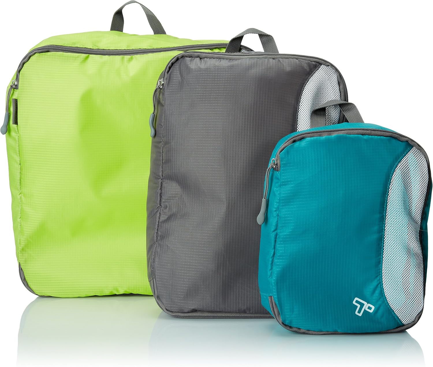 Travelon Set of 3 Packing Cubes Small Medium Large, Neutrals, One Size