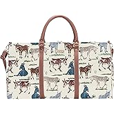 Signare Tapestry Large Travel Duffle Bag Ladies Overnight Weekender Carryon Gym Sports Duffel bags for Women