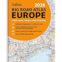 Collins 2026 Big Road Atlas Europe: Clear and Detailed Map of