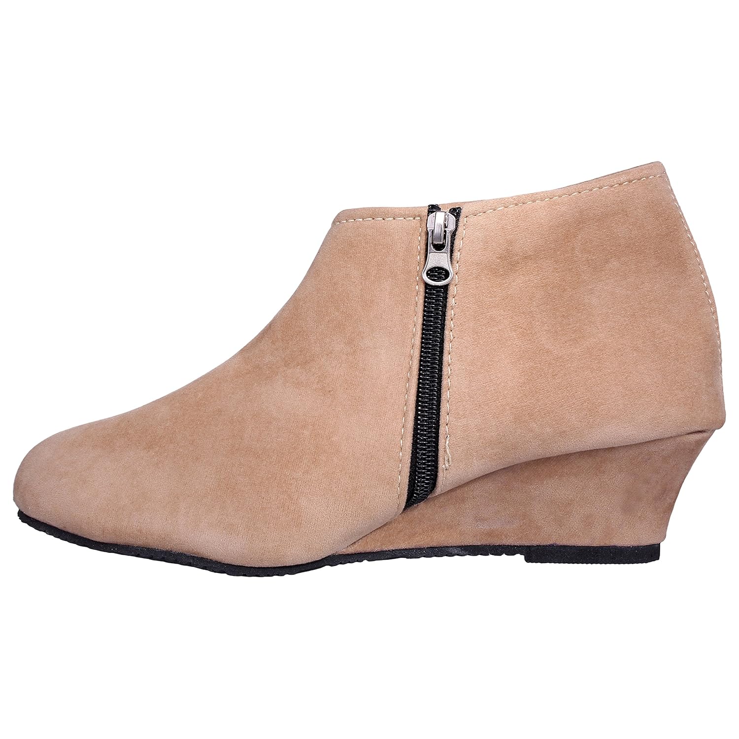 elegandra stylish suede dutch heel boots for women